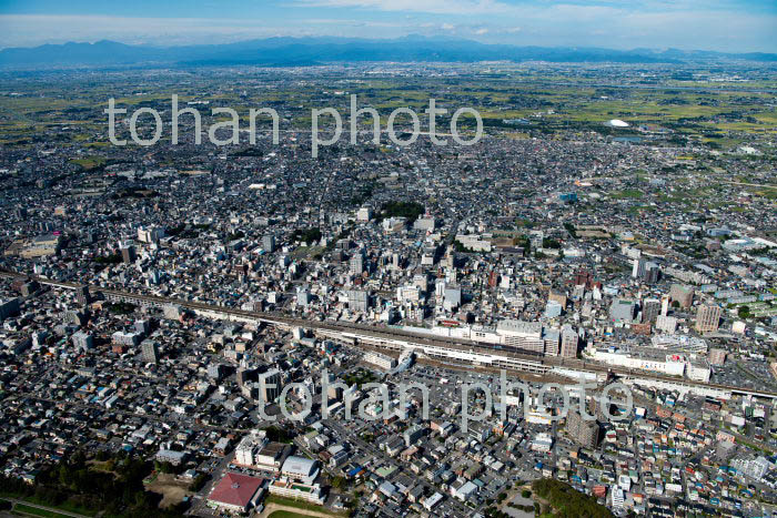 熊谷駅と熊谷市街地(2018/10)