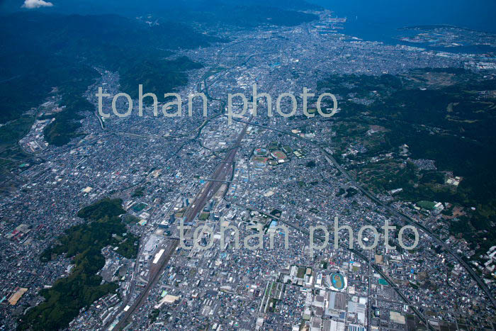 東静岡周辺よりより草薙方面の市街地(2018/6)