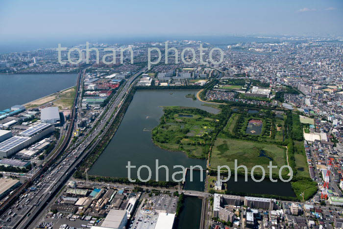 宮内庁新浜鴨場周辺より東京方面(2019/8)