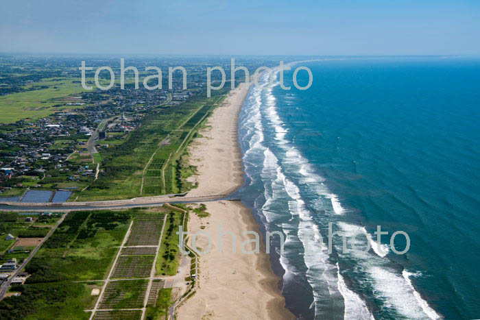 九十九里浜(南浜海水浴場より銚子方面)(2019/8)