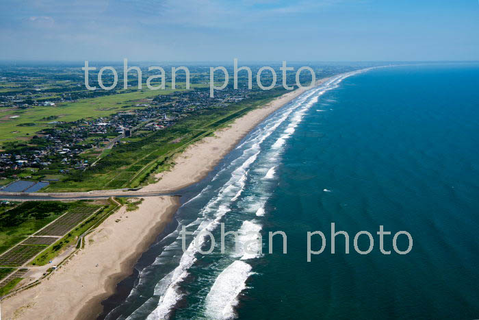 九十九里浜(南浜海水浴場より銚子方面)(2019/8)