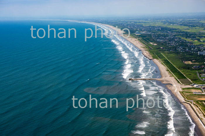 九十九里浜(堀川浜海水浴場より一宮方面)(2019/8)