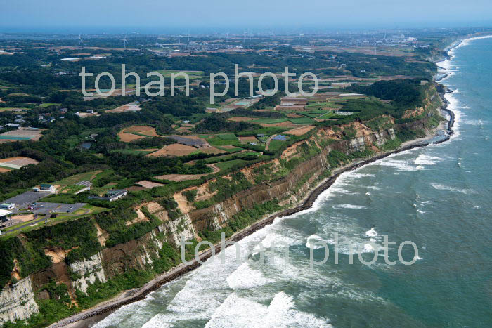 屛風ヶ浦の断崖風景(刑部岬周辺より銚子方面)(2019/8)