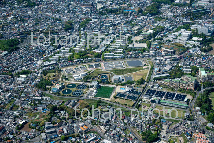 川崎市上下水道局長沢浄水場,東京都長沢浄水場(2019/4)