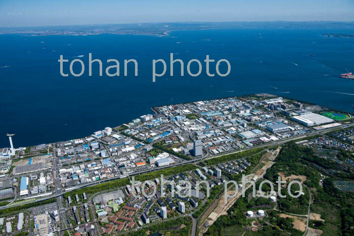 横浜機械工業団地,横浜化学工業団地周辺より東京湾(2019/5)