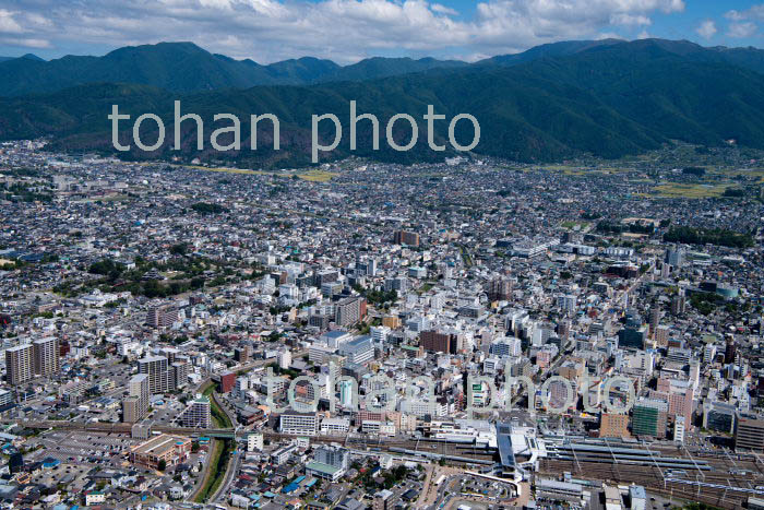 松本駅より松本市街地(2019/9)