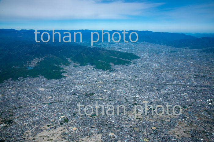 甲府盆地(甲府市街地より山梨市方面)(2019/4)