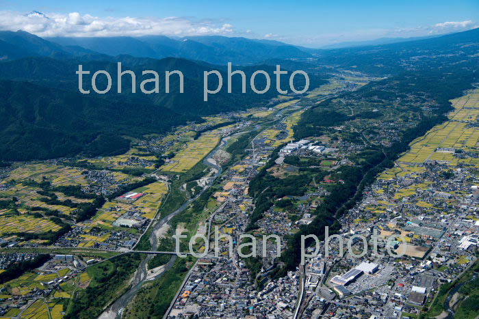 釜無川の河岸段丘(韮崎周辺より北杜市方面)(2019/9)