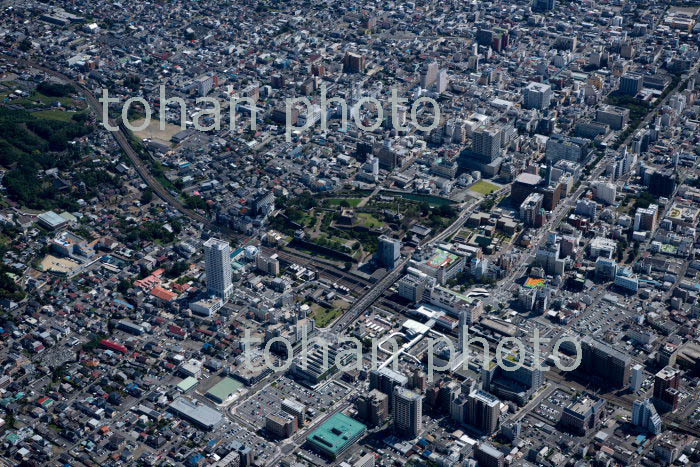 甲府駅と甲府市街地(2019/9)