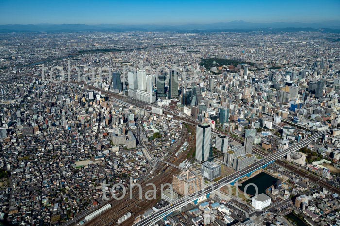 ささしまライブ駅,米野駅周辺より名古屋駅と街並み(2020/11)