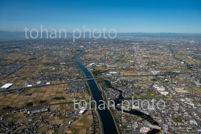 濃尾平野(愛知県海部郡より岐阜方面)(2020/11)