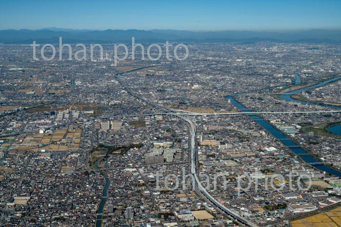 濃尾平野(名古屋市中川区より岐阜方面)(2020/11)