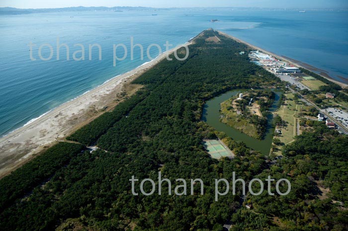 富津公園より富津岬と東京湾(2020/11)