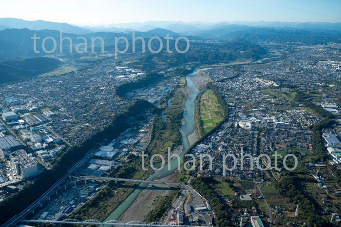 相模川の河岸段丘と工業団地(2020/11)