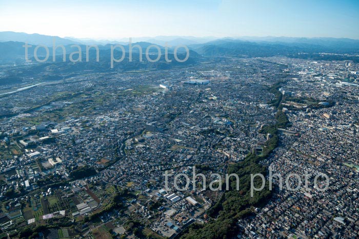 相模川の河岸段丘(上溝地区より上流方面)(2020/11)