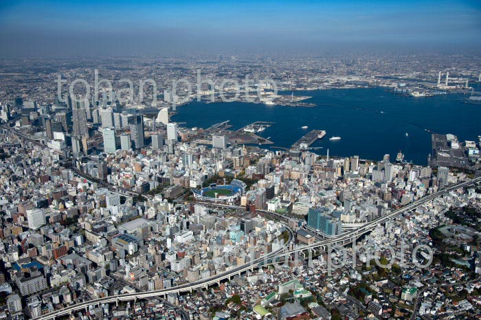 横浜市街地(石川町,関内周辺より横浜港)(2020/11)