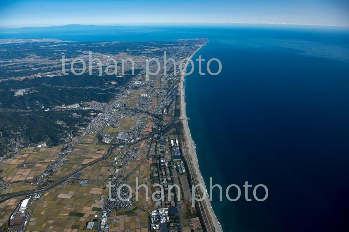 大須賀海岸より御前崎の海岸線(2020/11)