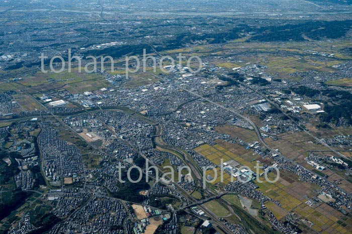 袋井駅と袋井市街地(2020/11)