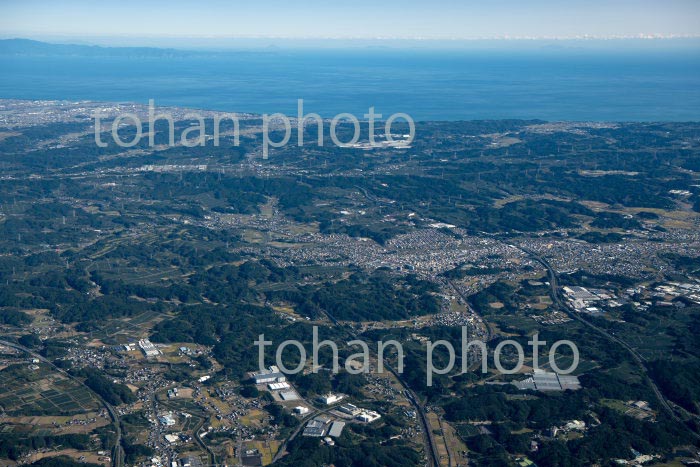 掛川市,菊川市周辺より牧之原台地方面(2020/11)