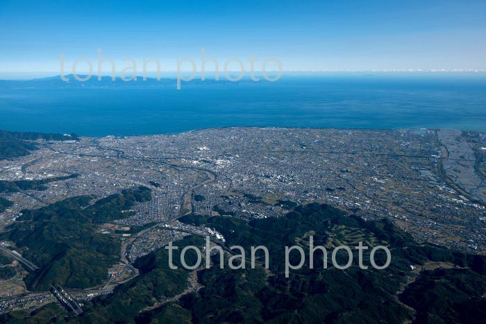 大井川平野(宮原周辺より駿河湾と伊豆半島)(2020/11)