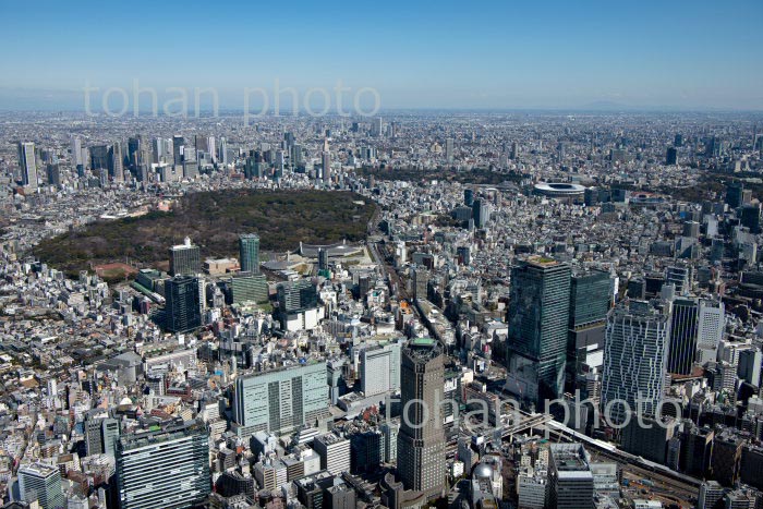 渋谷駅周辺より東京の街並み(2020/3)