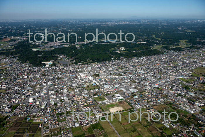 東金市街地と東金駅(2021/10)