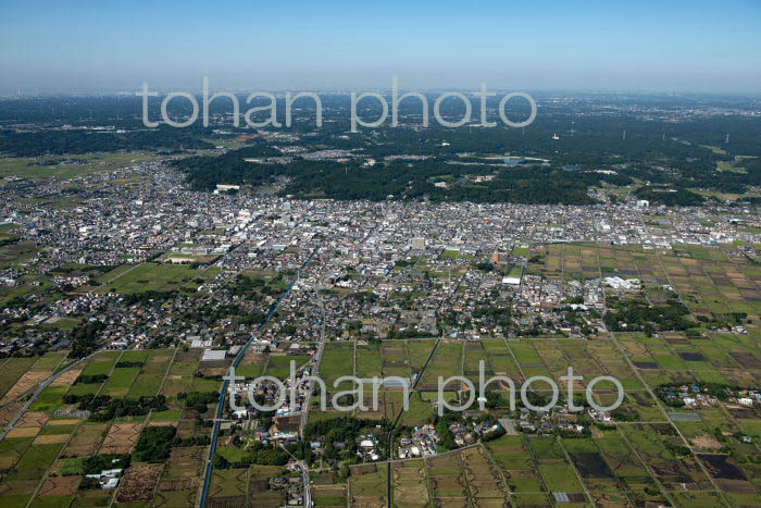 東金市街地と東金駅(2021/10)