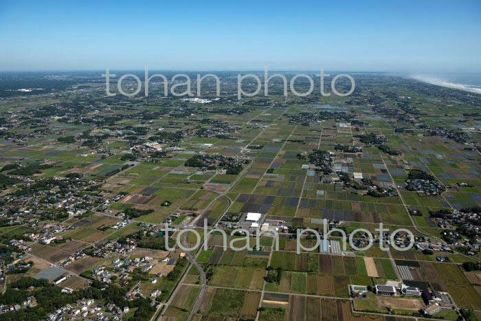 九十九里平野と九十九里浜(山武市白幡より旭市方面)(2021/10)