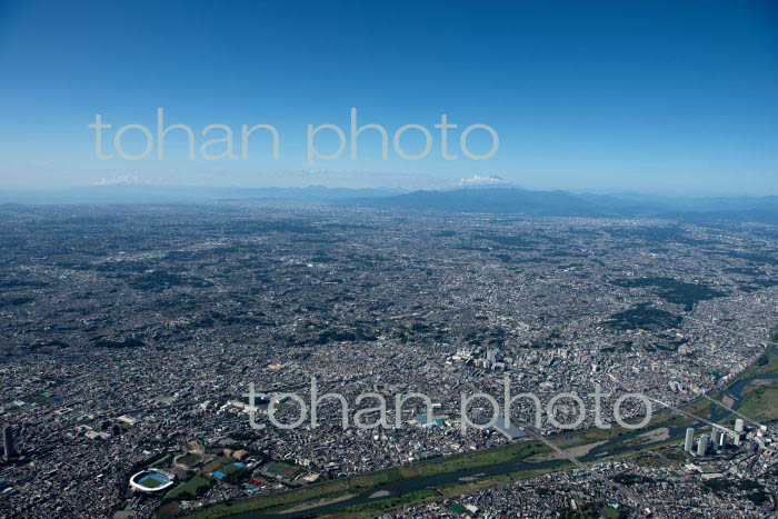 川崎市高津区(武蔵溝ノ口)周辺より富士山(2021/10)