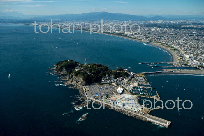 江の島より湘南海岸と富士山(2021/10)