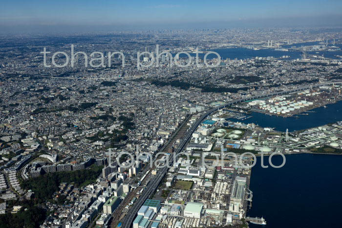 磯子駅周辺より横浜の街並み(2021/10)