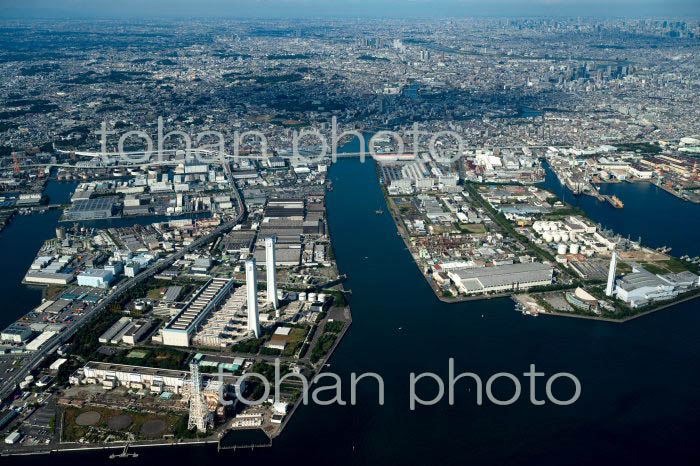 鶴見川河口より上流(2021/10)