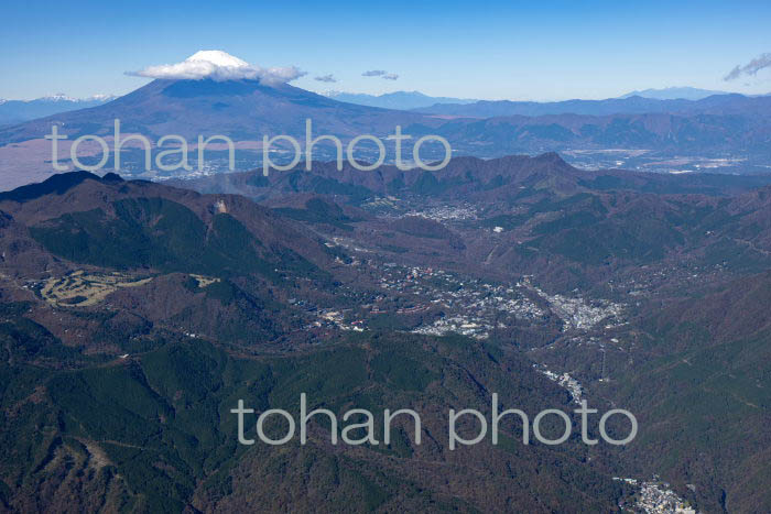 箱根(宮ノ下,強羅周辺)より富士山(2021/11)