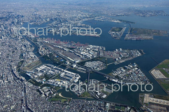 平和島,昭和島,京浜島,JR貨物東京貨物ターミナル,大井コンテナ埠頭周辺(2021/10)