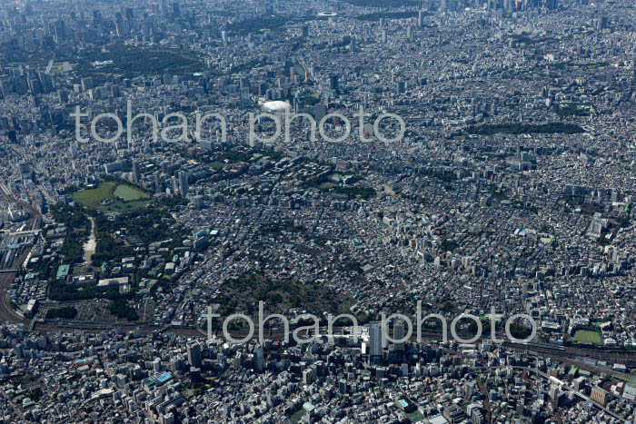 日暮里,西日暮里駅周辺より東京の街並み(2021/10)