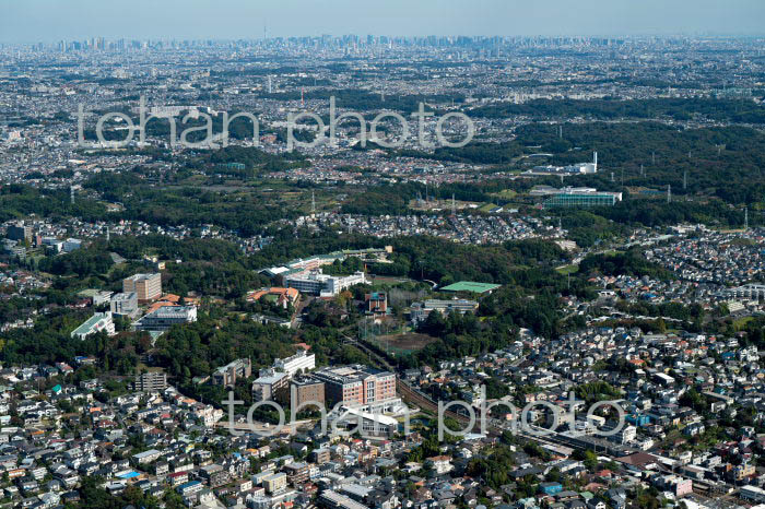 玉川学園前駅と玉川大学キャンパス周辺(2021/10)