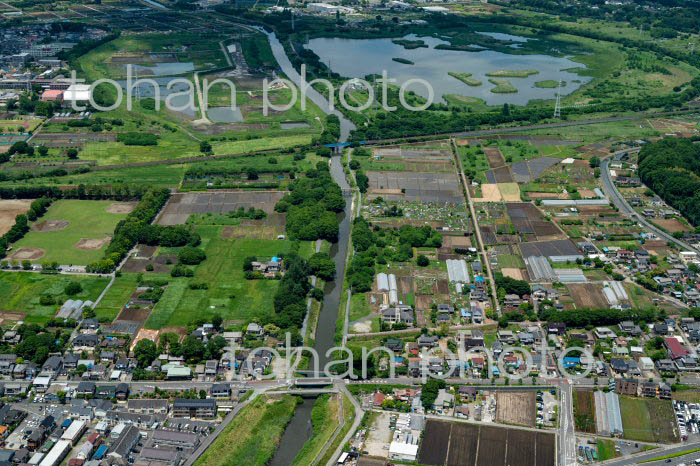 見沼新田(八丁堤周辺より芝川第一調節池方面)(2022/05)