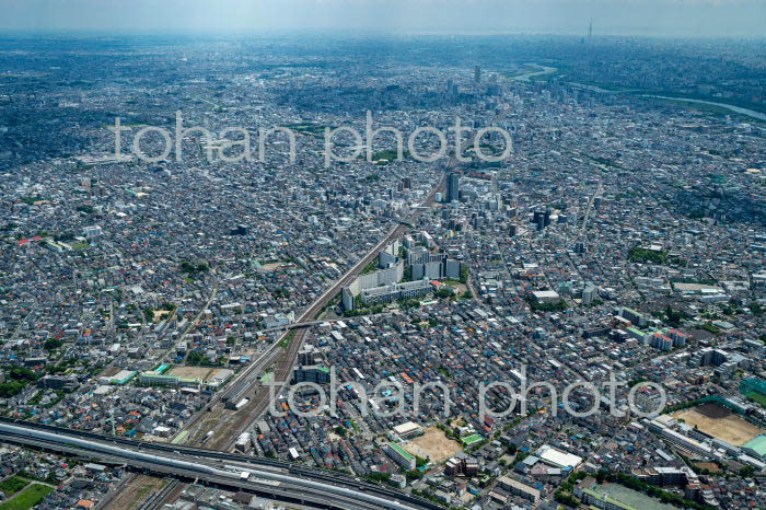 川口市芝塚原周辺より蕨駅,川口駅方面(2022/05)