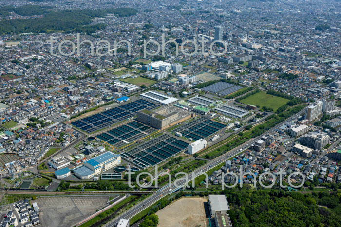 東京都水道局東村山浄水場より東村山駅方面(2022/05)