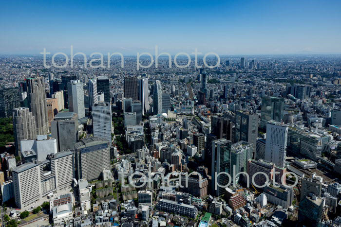 新宿駅と新宿西口の高層ビル群(2022/05)