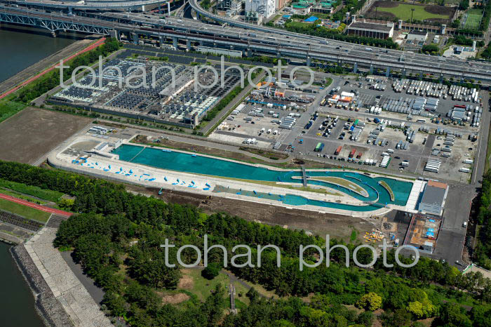 カヌー・スラロームセンターと東京都下水道局葛西水再生センター南系処理施設(2022/05)