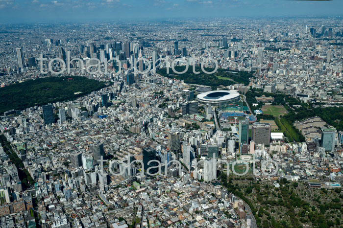 南青山,北青山,外苑周辺より新宿方面(2022/10)