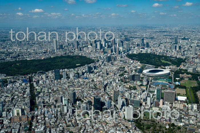 南青山,北青山,外苑周辺より新宿方面(2022/10)