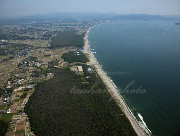 横瀬海岸,大崎海岸(くにの松原)の砂浜と志布志湾(2012/10)