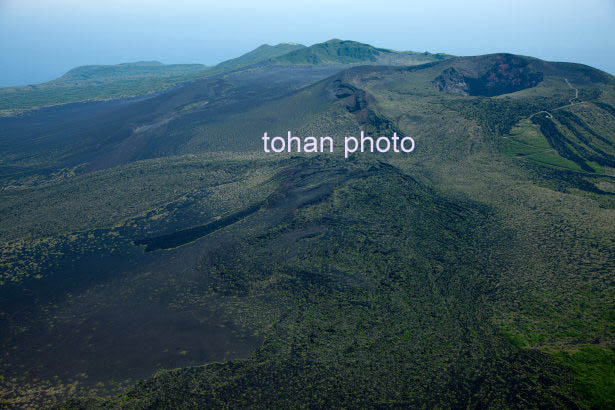 大島三原山溶岩と三原山周辺(2014/5)