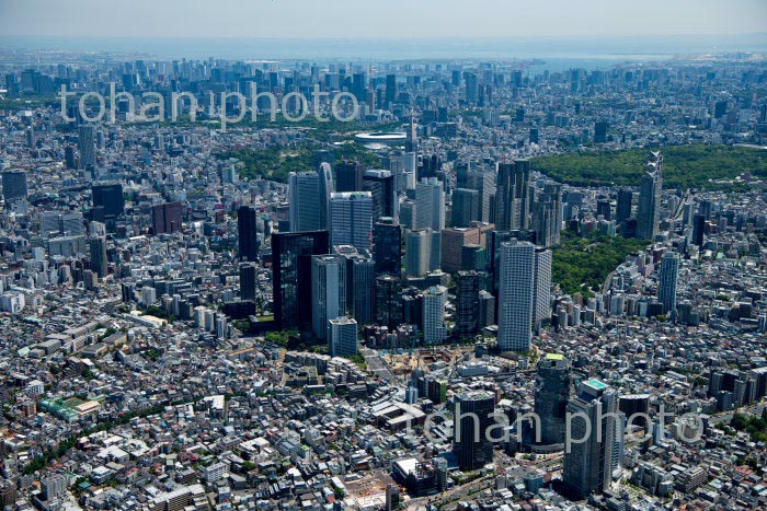 中野坂上地区周辺より新宿と東京の街並み(2020/5)