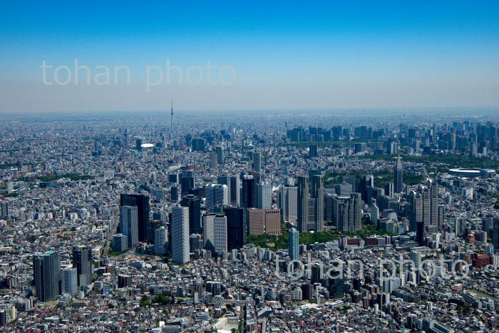 西新宿地区周辺より新宿と東京の街並み(2020/5)