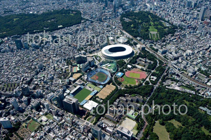 明治神宮外苑と国立競技場周辺(2020/8)