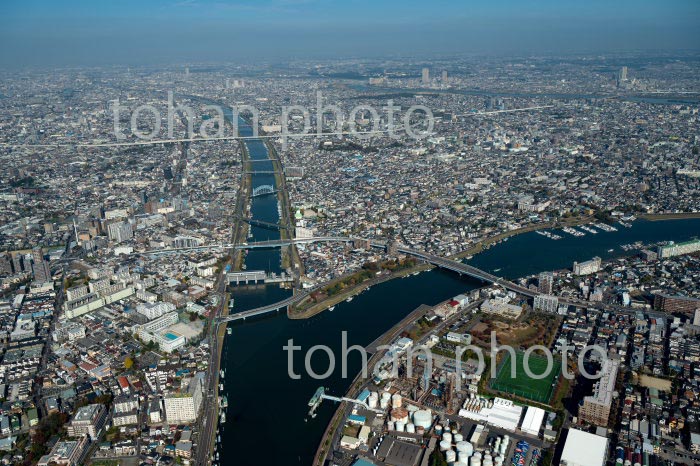 旧江戸川と新中川の合流地(2020/11)