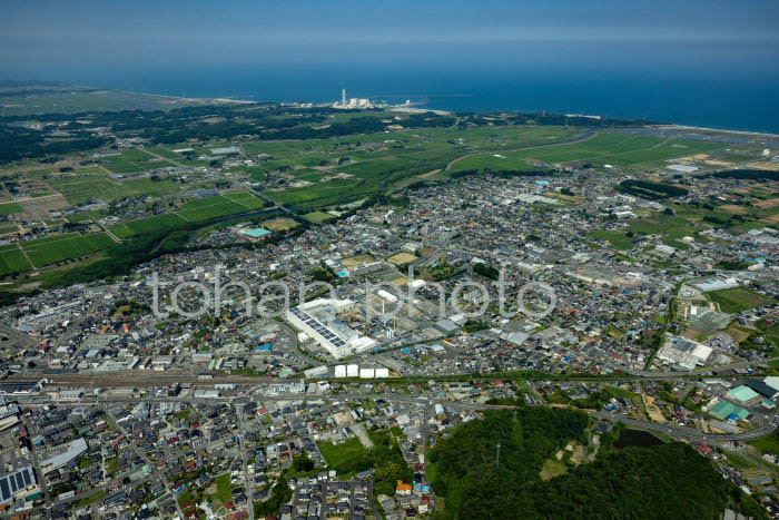 原ノ町駅と南相馬市原町区の町並み(2023728)